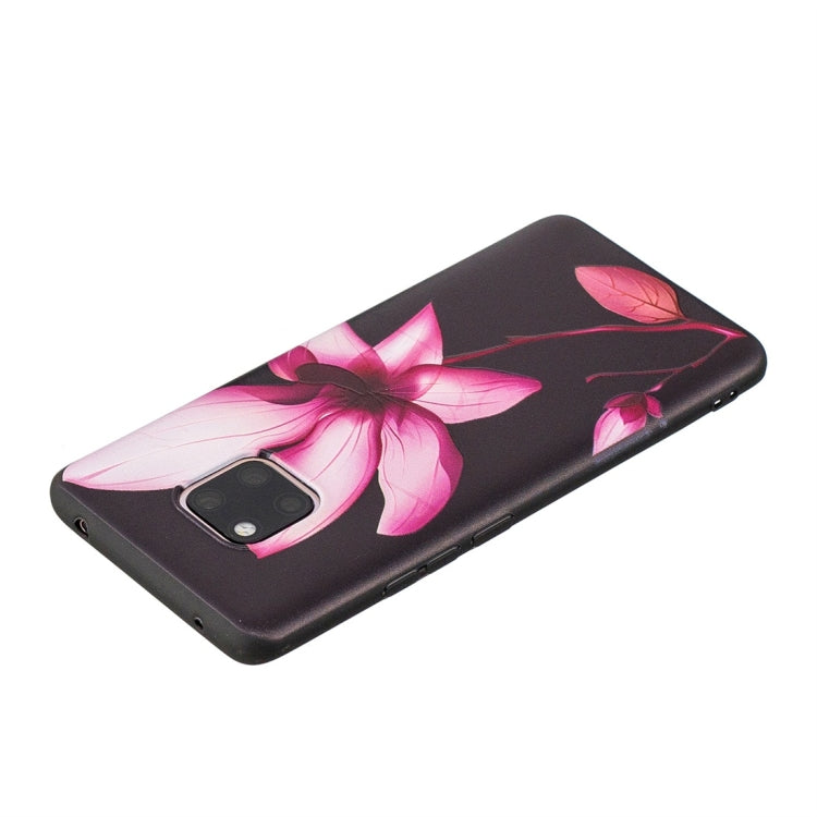 Lotus Pattern Stereo Relief Soft TPU Protective Case for Huawei Mate 20 Pro