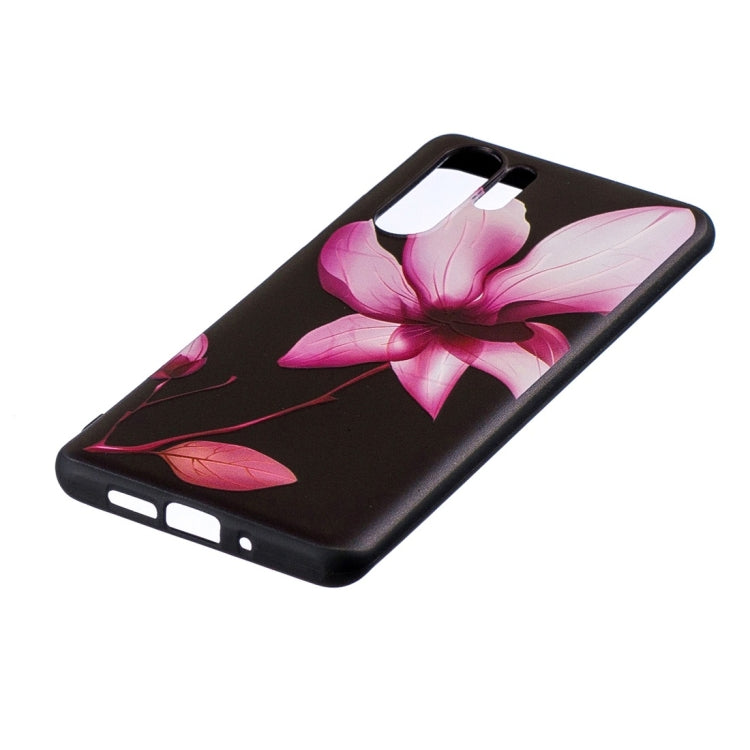 Lotus Pattern Stereo Relief Soft TPU Protective Case for Huawei P30 Pro