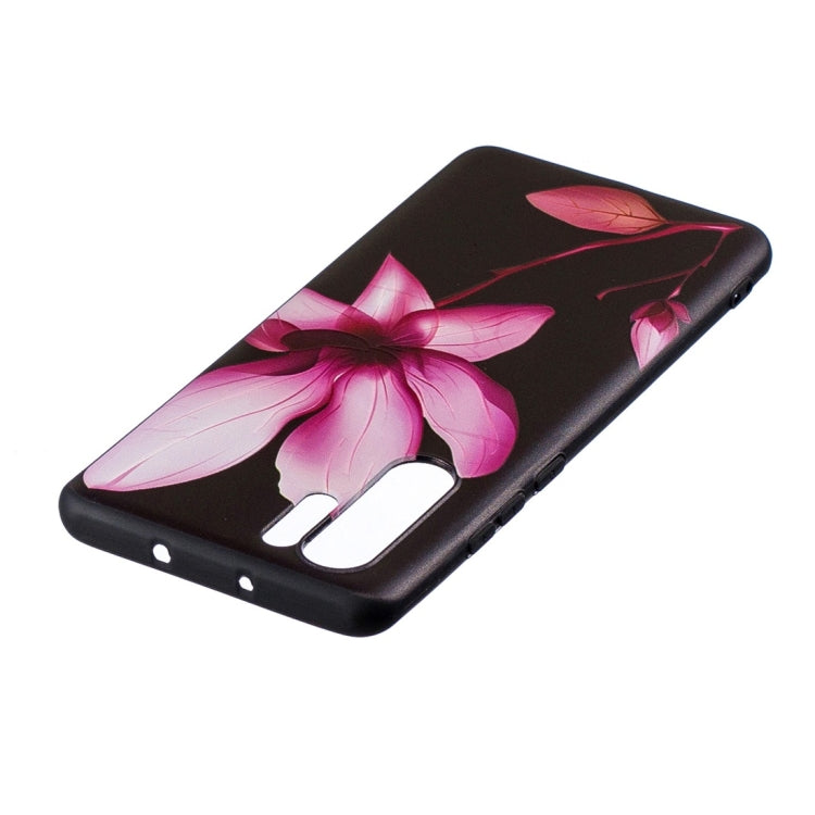 Lotus Pattern Stereo Relief Soft TPU Protective Case for Huawei P30 Pro
