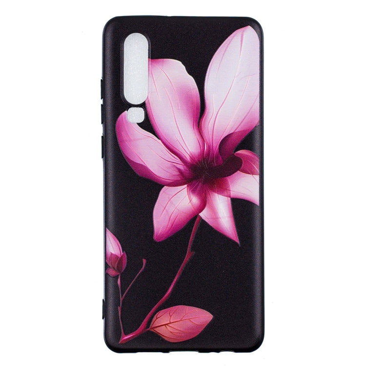 Lotus Pattern Stereo Relief Soft TPU Protective Case for Huawei P30
