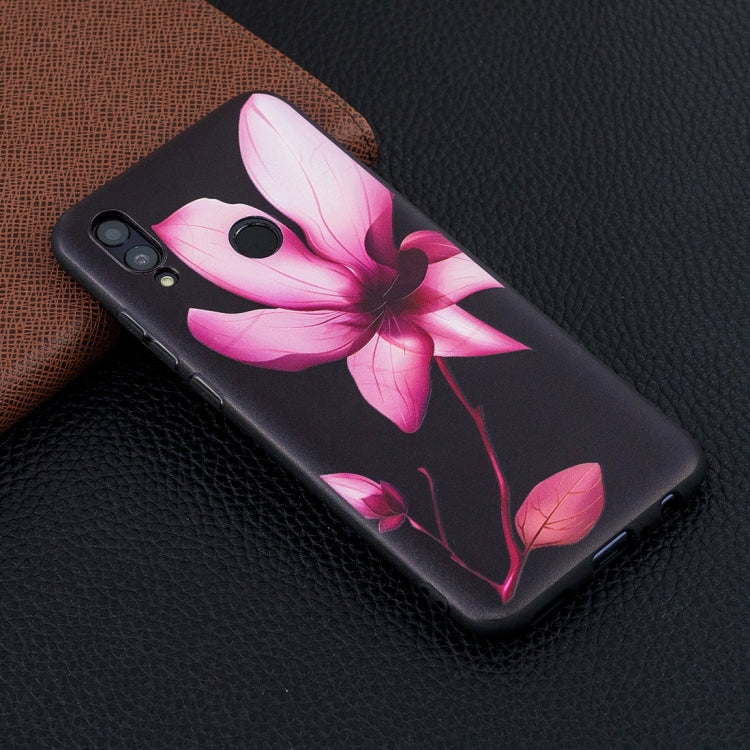 Lotus Pattern Stereo Relief Soft TPU Protective Case for Huawei P Smart (2019) / Honor 10 Lite
