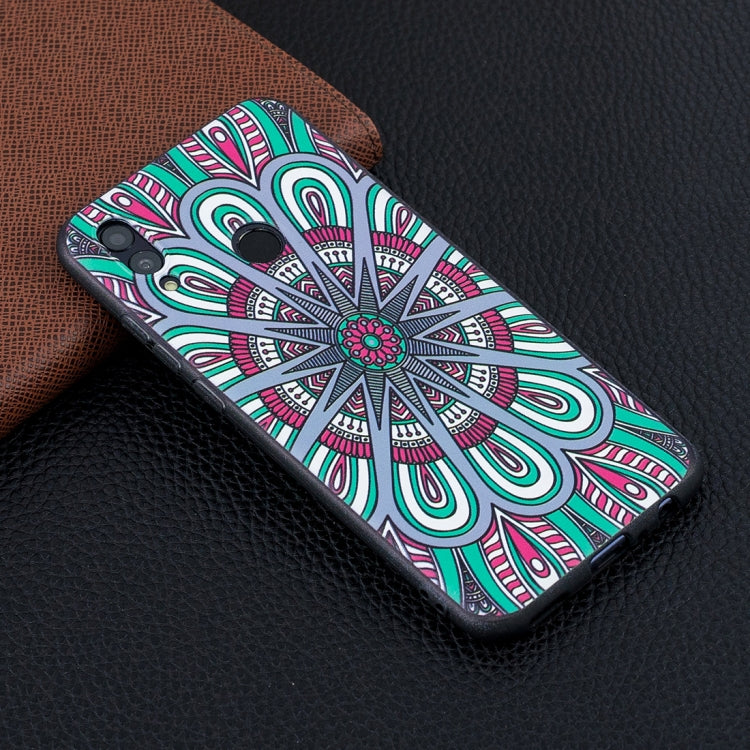 Stramonium Pattern Stereo Relief Soft TPU Protective Case for Huawei P Smart (2019) / Honor 10 Lite