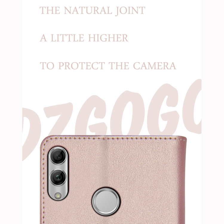 DZGOGO MILO Series PC + PU Horizontal Flip Leather Case for Huawei P Smart (2019) / Honor 10 Lite / Nova Lite 3, with Holder & Card Slot & Wallet