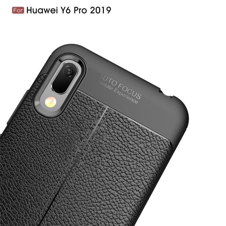 Litchi Texture TPU Shockproof Case for Huawei Y6 Pro (2019)