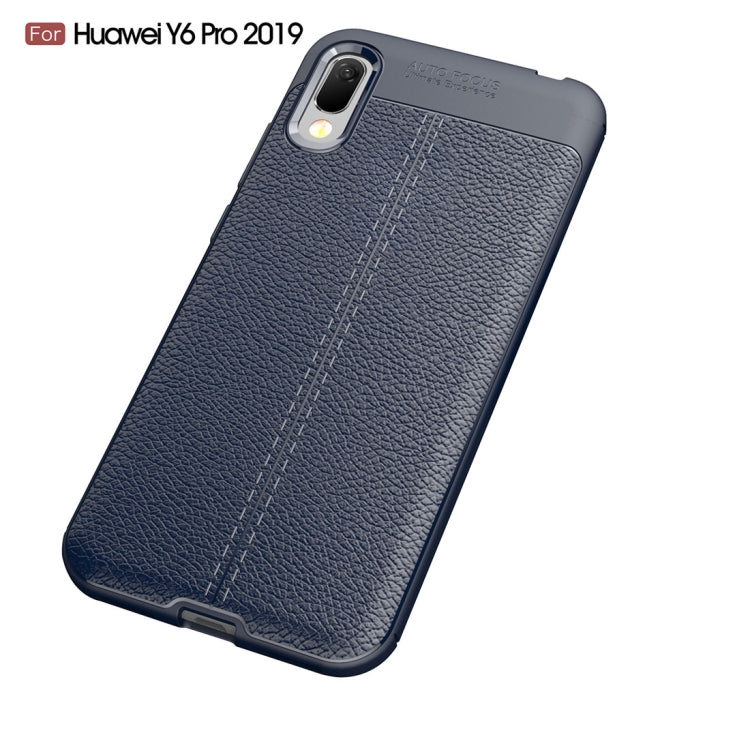 Litchi Texture TPU Shockproof Case for Huawei Y6 Pro (2019)