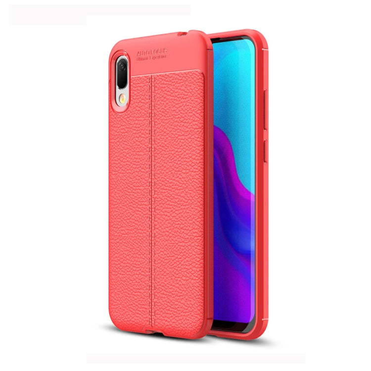 Litchi Texture TPU Shockproof Case for Huawei Y6 Pro (2019)