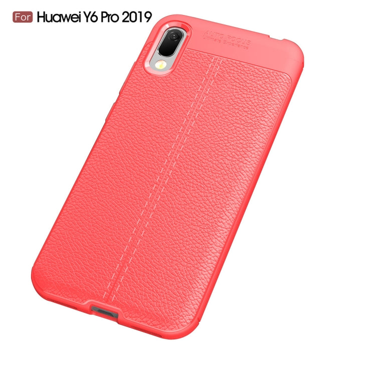 Litchi Texture TPU Shockproof Case for Huawei Y6 Pro (2019)