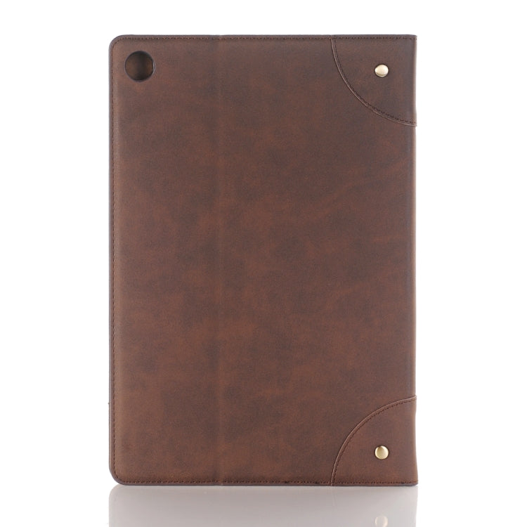 For Huawei MediaPad M5 10.8 inch Vintage Book Style Horizontal Flip Environmental PU Leather Case with Holder & Card Slots & Wallet & Photo Frame