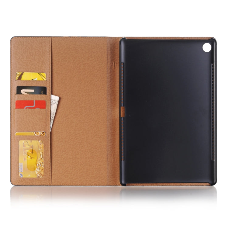 For Huawei MediaPad M5 10.8 inch Vintage Book Style Horizontal Flip Environmental PU Leather Case with Holder & Card Slots & Wallet & Photo Frame