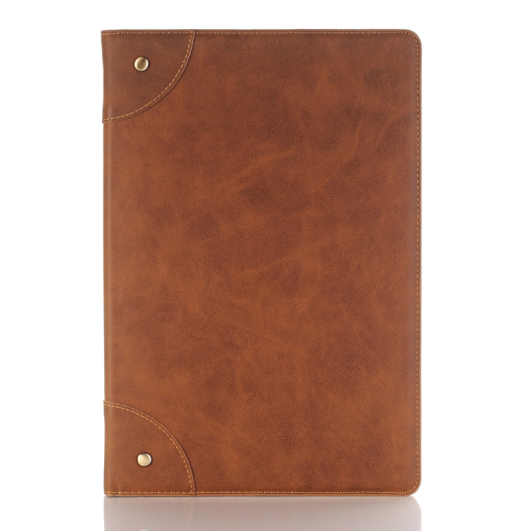 For Huawei MediaPad M5 10.8 inch Vintage Book Style Horizontal Flip Environmental PU Leather Case with Holder & Card Slots & Wallet & Photo Frame