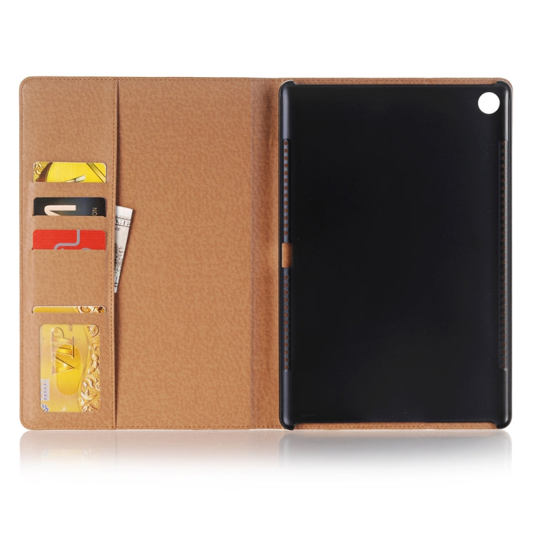 For Huawei MediaPad M5 10.8 inch Vintage Book Style Horizontal Flip Environmental PU Leather Case with Holder & Card Slots & Wallet & Photo Frame