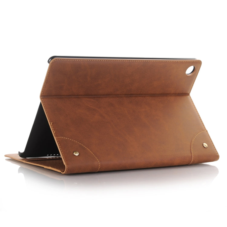 For Huawei MediaPad M5 10.8 inch Vintage Book Style Horizontal Flip Environmental PU Leather Case with Holder & Card Slots & Wallet & Photo Frame