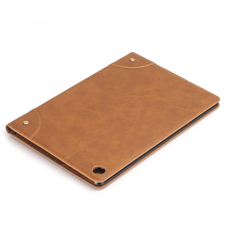 For Huawei MediaPad M5 10.8 inch Vintage Book Style Horizontal Flip Environmental PU Leather Case with Holder & Card Slots & Wallet & Photo Frame