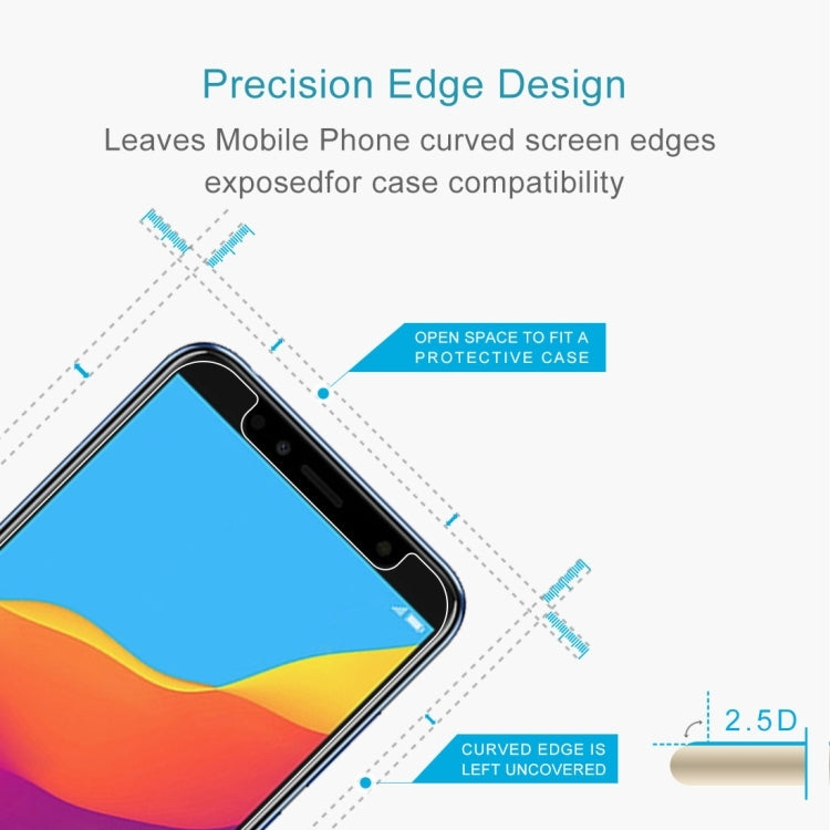 100 PCS 0.26mm 9H 2.5D Tempered Glass Film for Huawei Honor 7A
