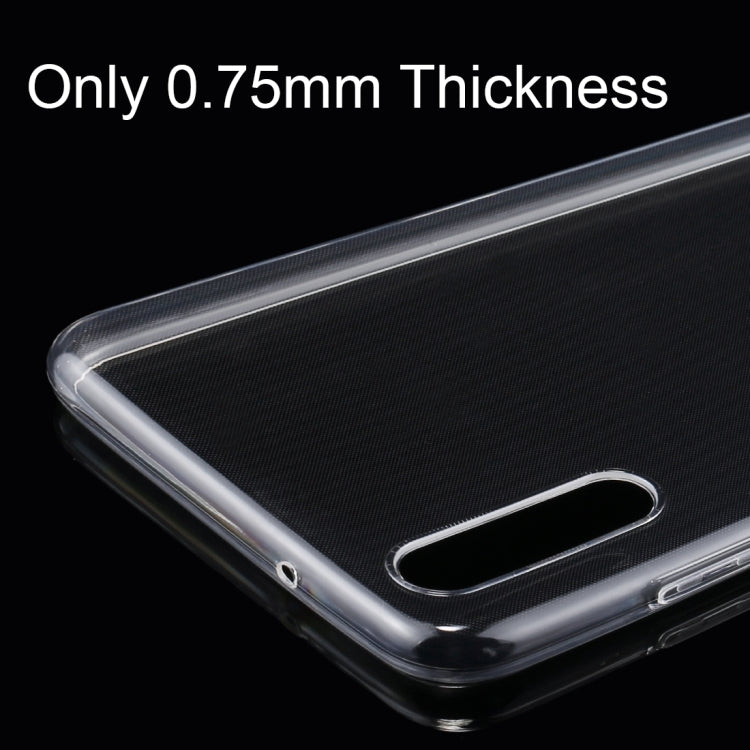 For Huawei  P20 0.75mm Ultra-thin Transparent TPU Protective Back Cover Case(Transparent)