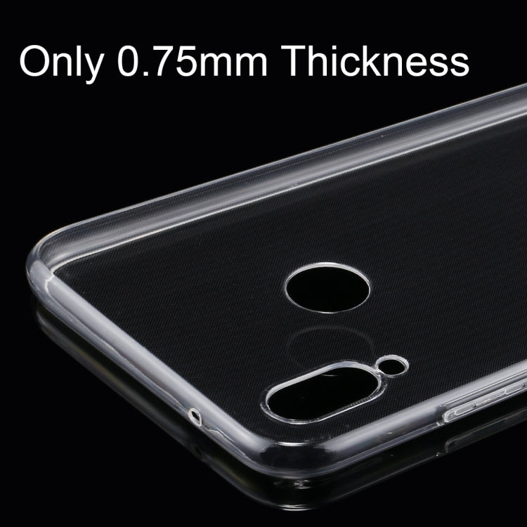 50 PCS for  Huawei P20 Lite 0.75mm Ultra-thin Transparent TPU Protective Back Cover Case