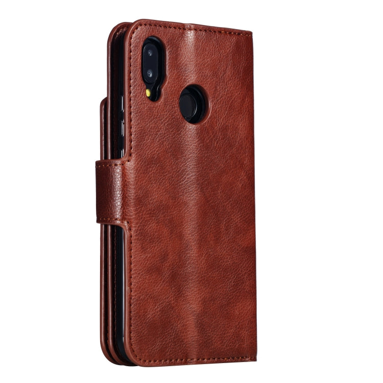 Multifunctional Litchi Texture Horizontal Flip Leather Case for Huawei P20 Lite, with