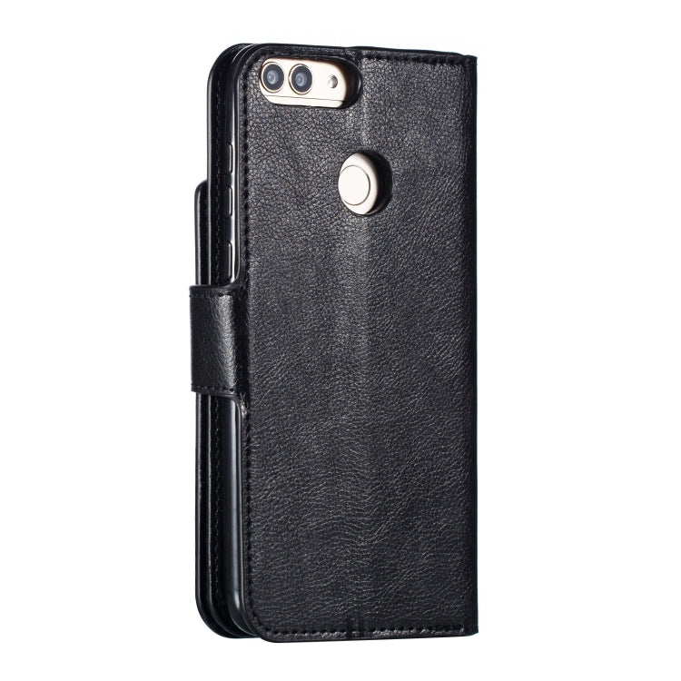 Multifunctional Litchi Texture Horizontal Flip Leather Case for Huawei Enjoy 7S, with Nine Card Slot & Holder & Wallet