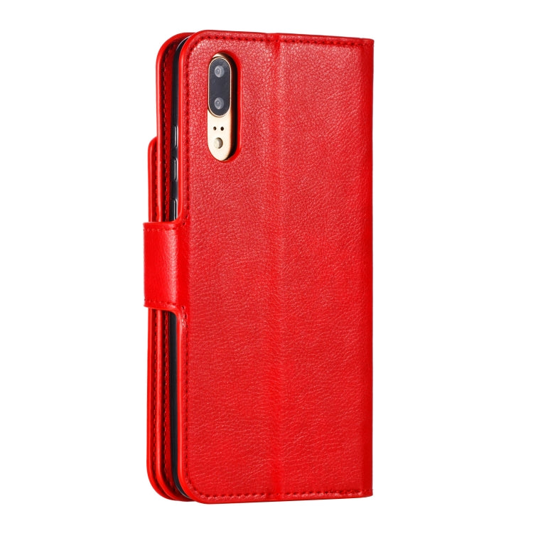 Multifunctional Litchi Texture Horizontal Flip Leather Case for Huawei P20, with Nine Card Slot & Holder & Wallet