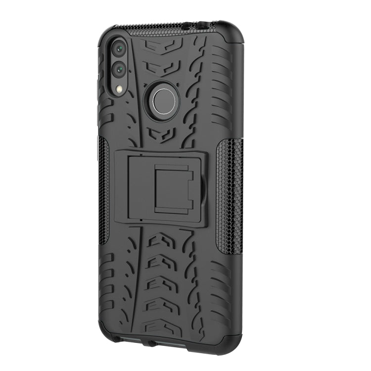 Tire Texture TPU+PC Shockproof Case for Huawei Honor Play 8C, with Holder
