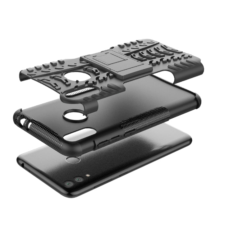Tire Texture TPU+PC Shockproof Case for Huawei Honor Play 8C, with Holder
