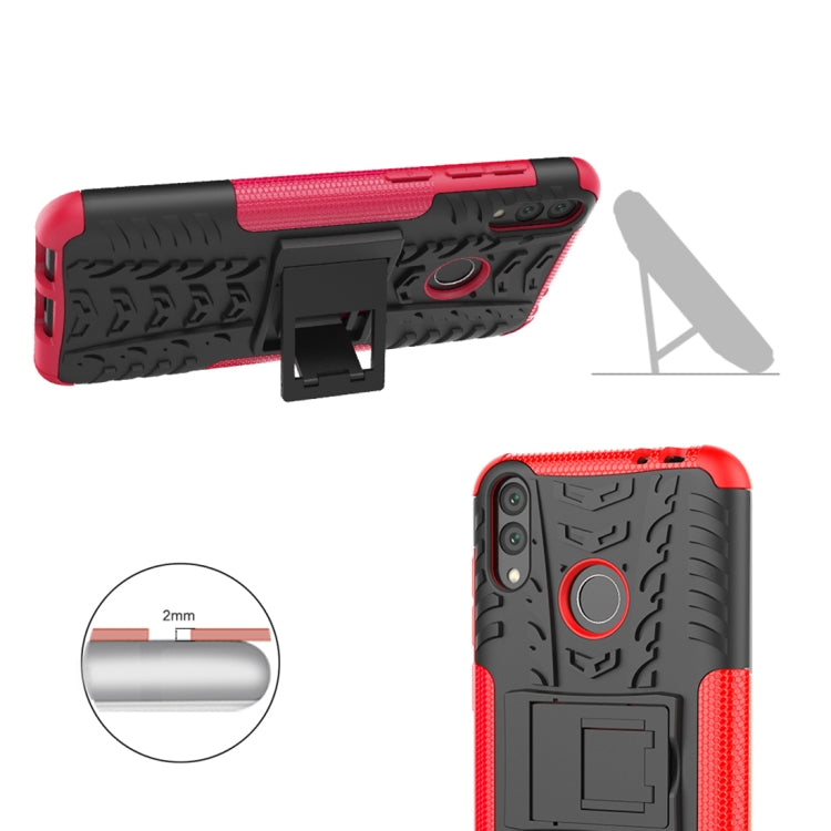 Tire Texture TPU+PC Shockproof Case for Huawei Honor Play 8C, with Holder