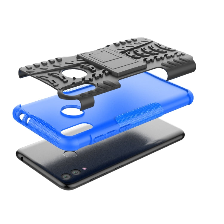 Tire Texture TPU+PC Shockproof Case for Huawei Honor Play 8C, with Holder