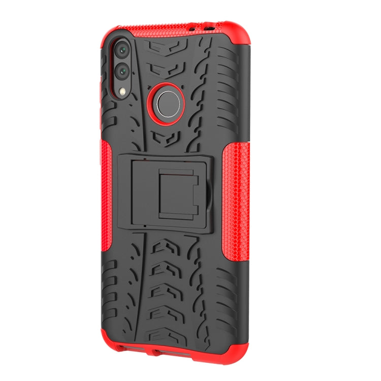 Tire Texture TPU+PC Shockproof Case for Huawei Honor Play 8C, with Holder