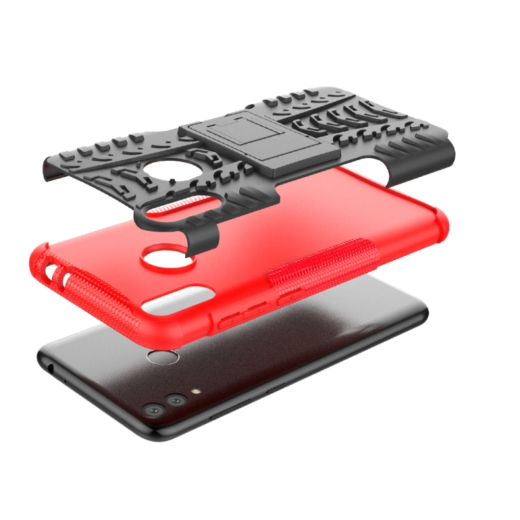 Tire Texture TPU+PC Shockproof Case for Huawei Honor Play 8C, with Holder