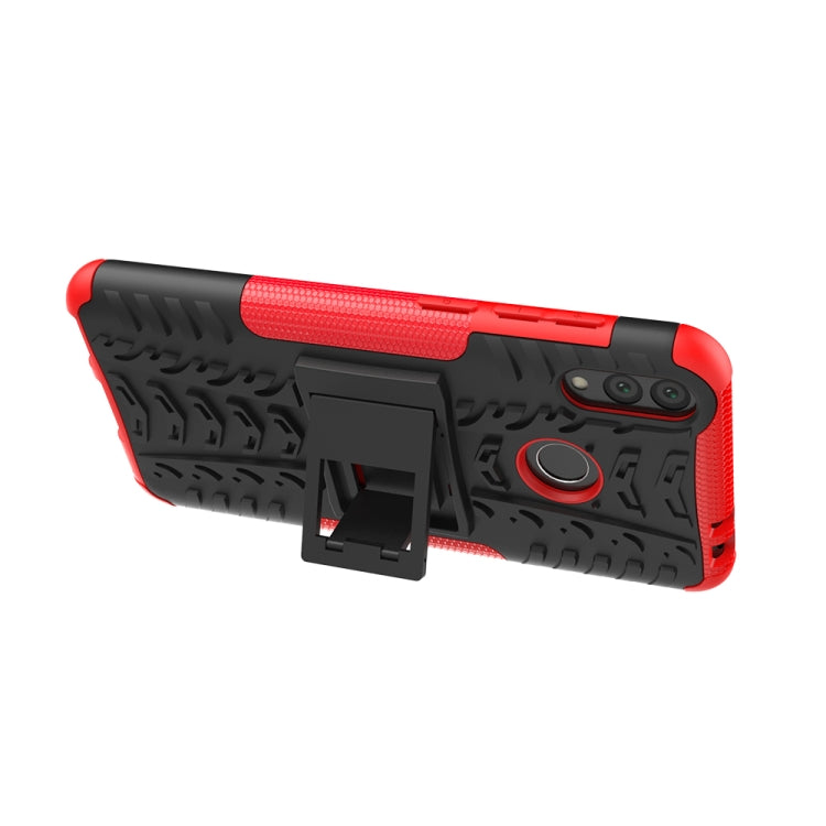 Tire Texture TPU+PC Shockproof Case for Huawei Honor Play 8C, with Holder