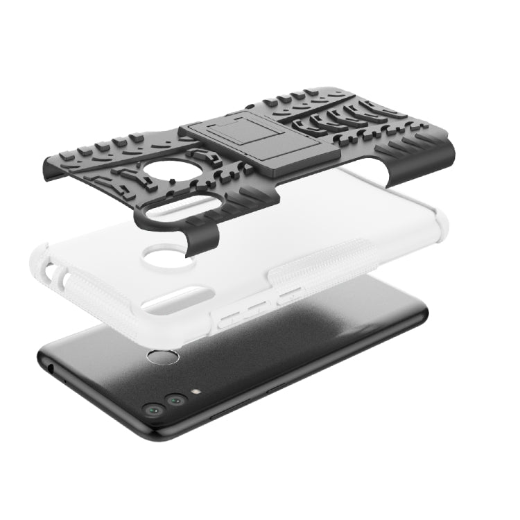 Tire Texture TPU+PC Shockproof Case for Huawei Honor Play 8C, with Holder