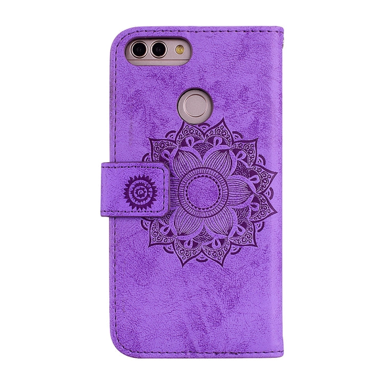 Mandragora Pattern Crystal Encrusted Horizontal Flip Leather Case for Huawei P smart (Enjoy 7S), with Card Slot & Holder & Wallet & Lanyard