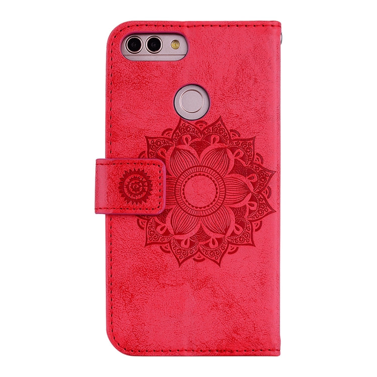 Mandragora Pattern Crystal Encrusted Horizontal Flip Leather Case for Huawei P smart (Enjoy 7S), with Card Slot & Holder & Wallet & Lanyard