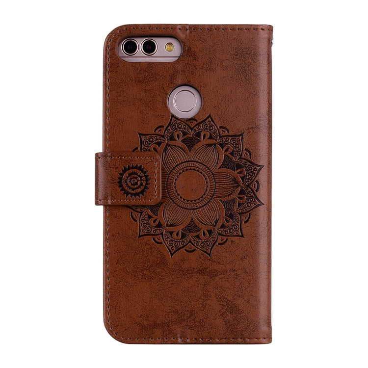 Mandragora Pattern Crystal Encrusted Horizontal Flip Leather Case for Huawei P smart (Enjoy 7S), with Card Slot & Holder & Wallet & Lanyard