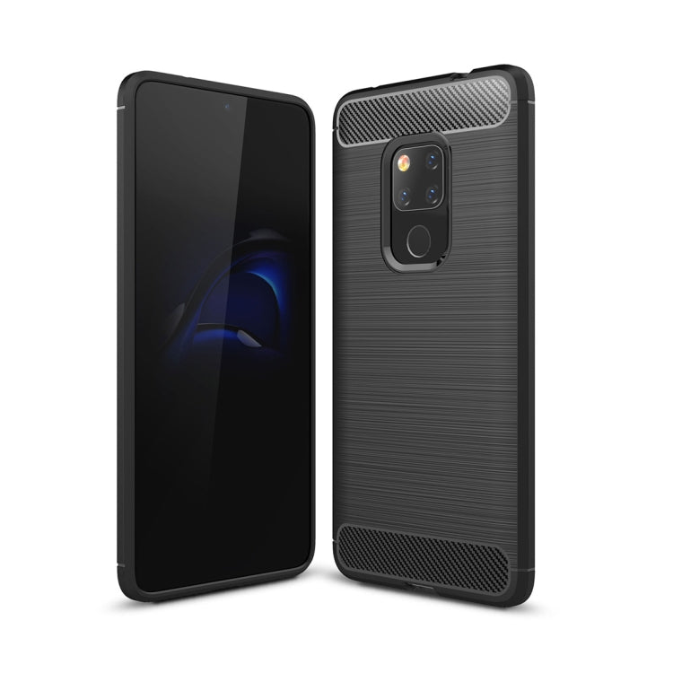 Brushed Texture Carbon Fiber Shockproof TPU Case for Huawei Mate 20