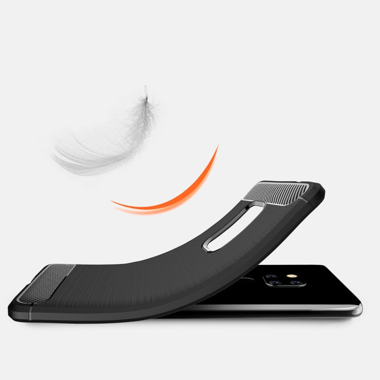 Brushed Texture Carbon Fiber Shockproof TPU Case for Huawei Mate 20