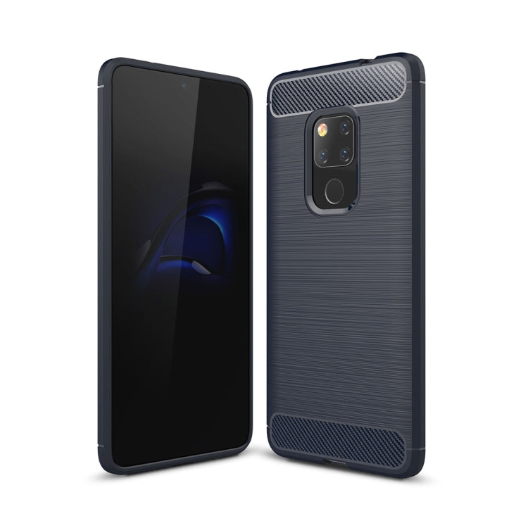 Brushed Texture Carbon Fiber Shockproof TPU Case for Huawei Mate 20