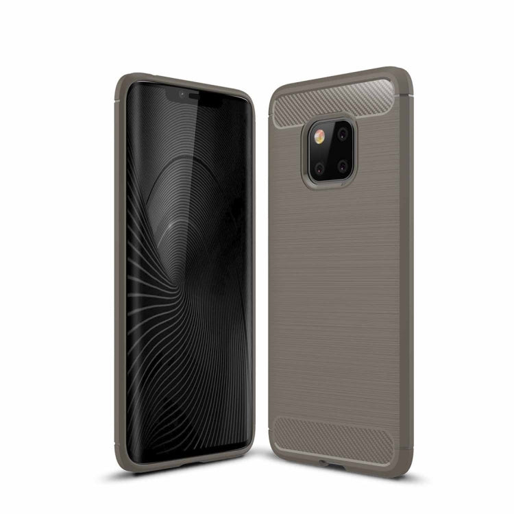 Brushed Texture Carbon Fiber Shockproof TPU Case for Huawei Mate 20 Pro