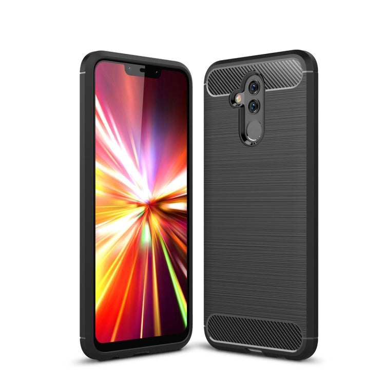 Brushed Texture Carbon Fiber Shockproof TPU Case for Huawei Mate 20 Lite