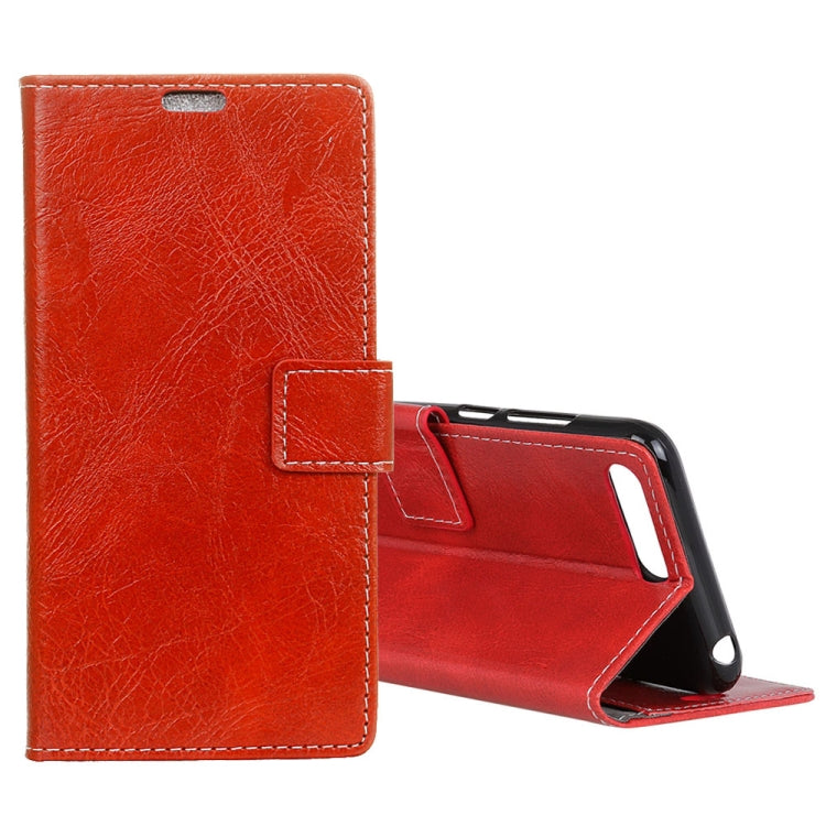 For Huawei Y6 2018 Retro Crazy Horse Texture Horizontal Flip Leather Case with Holder & Card Slots & Wallet & Photo
