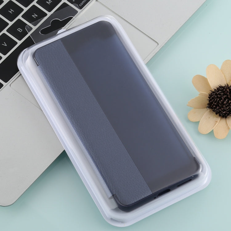 For Huawei P40 Pro PU Leather Horizontal Flip Case, with Caller ID Display & Sleep / Wake-up Function