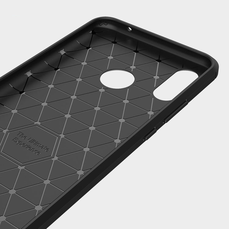 Brushed Texture Carbon Fiber Shockproof TPU Case for Huawei Nova 3