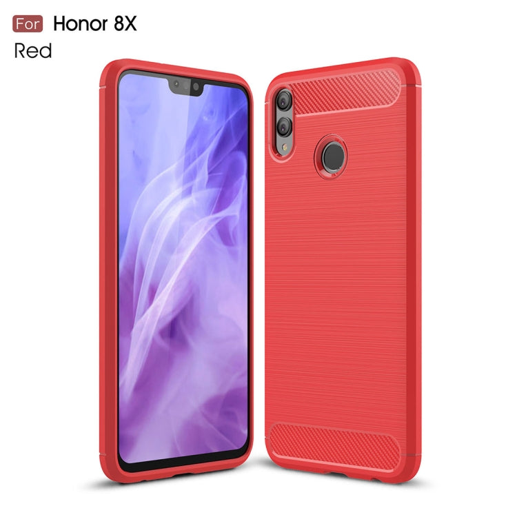Brushed Texture Carbon Fiber Shockproof TPU Case for Huawei Honor 8X