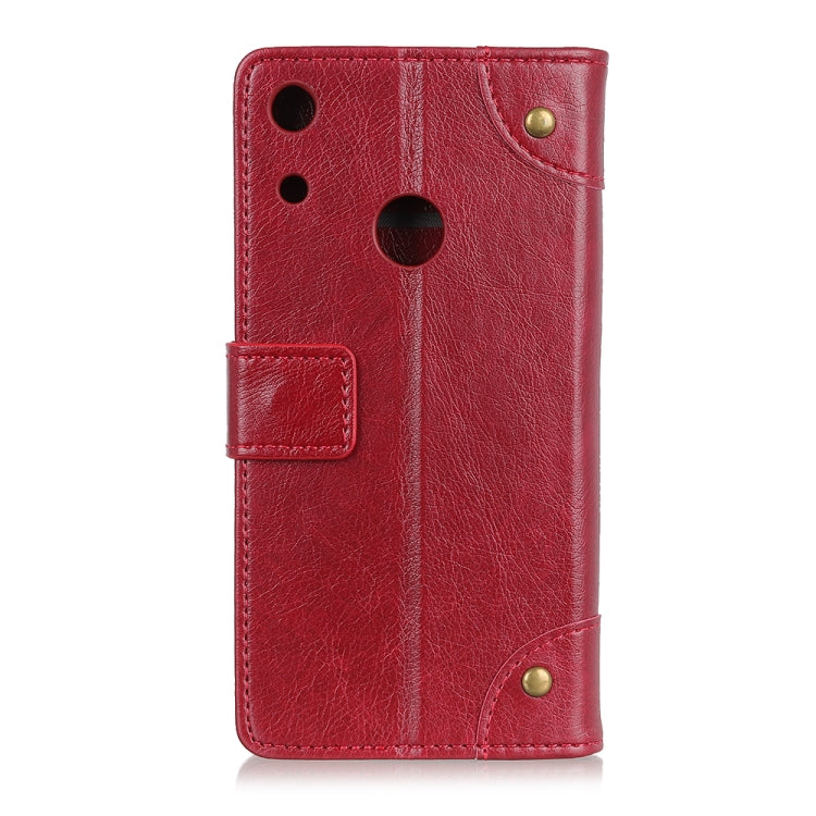 Copper Buckle Nappa Texture Horizontal Flip Leather Case for Huawei Honor 8A, with Holder & Card Slots & Wallet