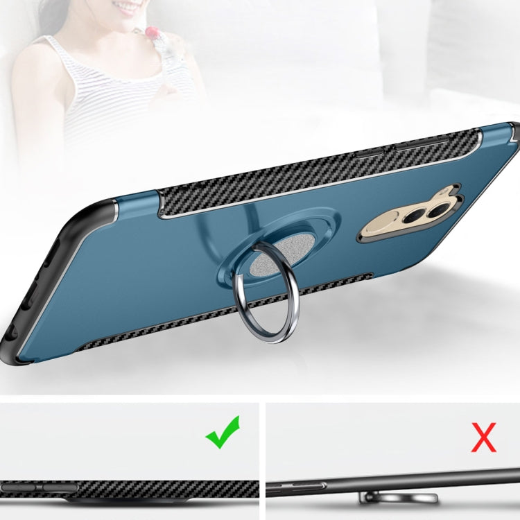 Magnetic 360 Degree Rotation Ring Holder Armor Protective Case for Huawei Mate 20 Lite