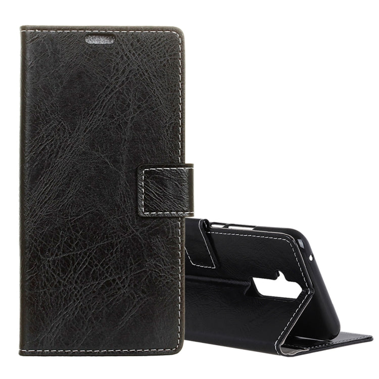 Retro Crazy Horse Texture Horizontal Flip Leather Case for Huawei Mate 20 Lite, with Holder & Card Slots & Photo Frame