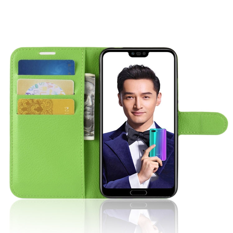 For Huawei Honor 10 Litchi Texture Horizontal Flip PU Leather Case with Holder & Card Slots & Wallet
