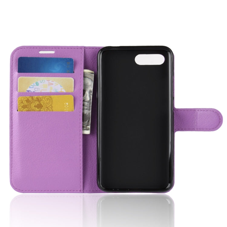 For Huawei Honor 10 Litchi Texture Horizontal Flip PU Leather Case with Holder & Card Slots & Wallet