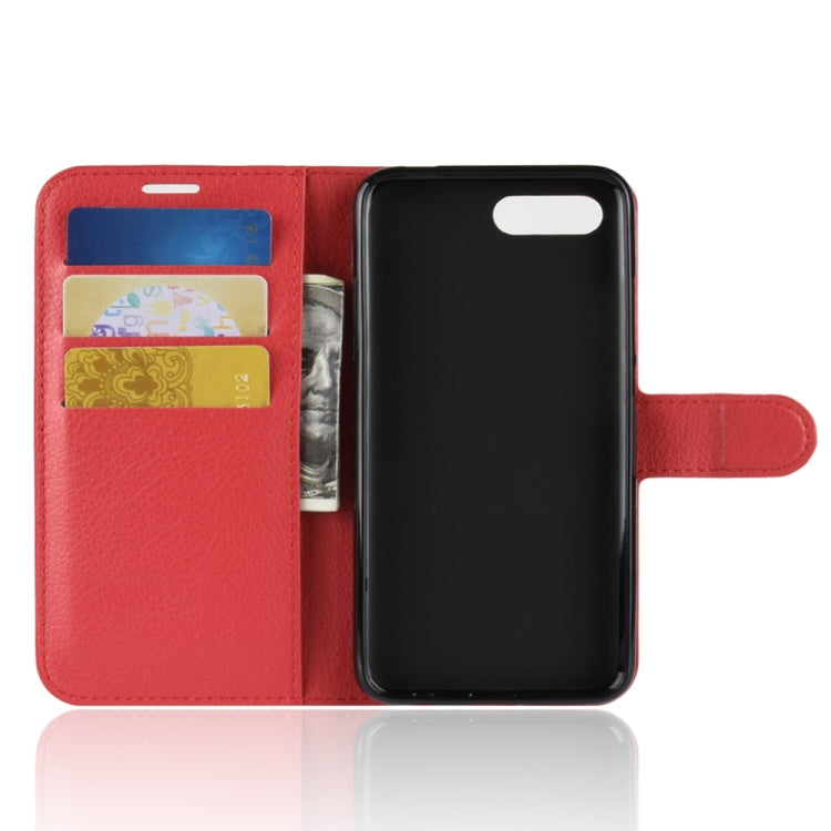 For Huawei Honor 10 Litchi Texture Horizontal Flip PU Leather Case with Holder & Card Slots & Wallet