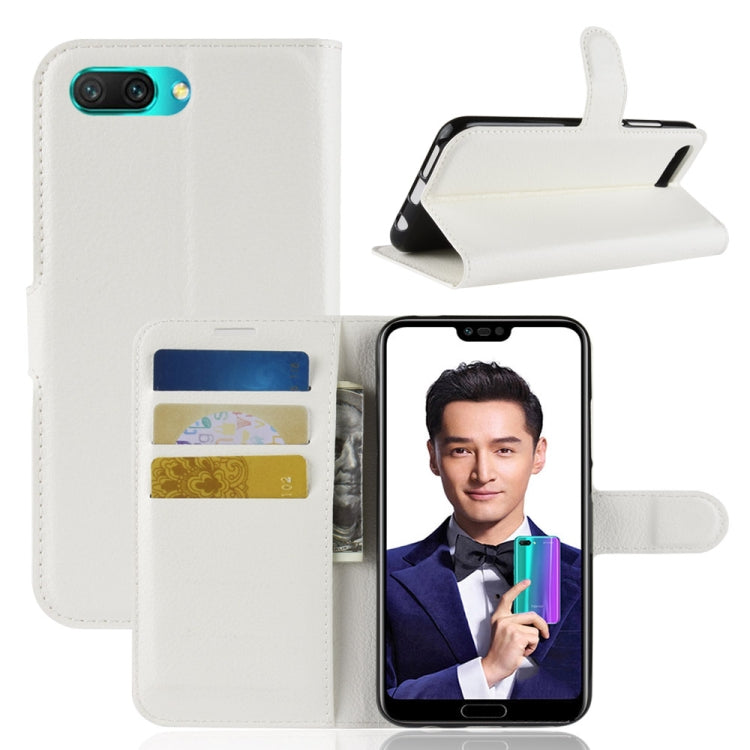 For Huawei Honor 10 Litchi Texture Horizontal Flip PU Leather Case with Holder & Card Slots & Wallet